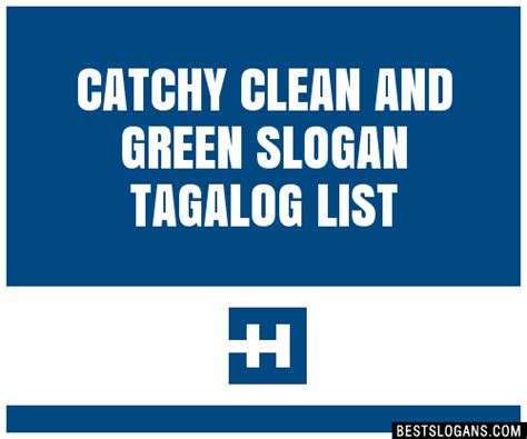 clean and green slogan tagalog